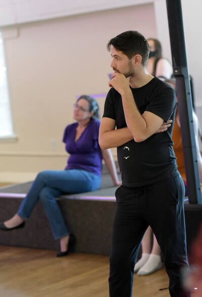 Dylan teaching and dancing